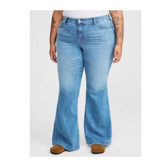 Torrid Perfect Flare Vintage Stretch Mid-Rise Jean Women’s 16 Tall Light Wash - Picture 1 of 10